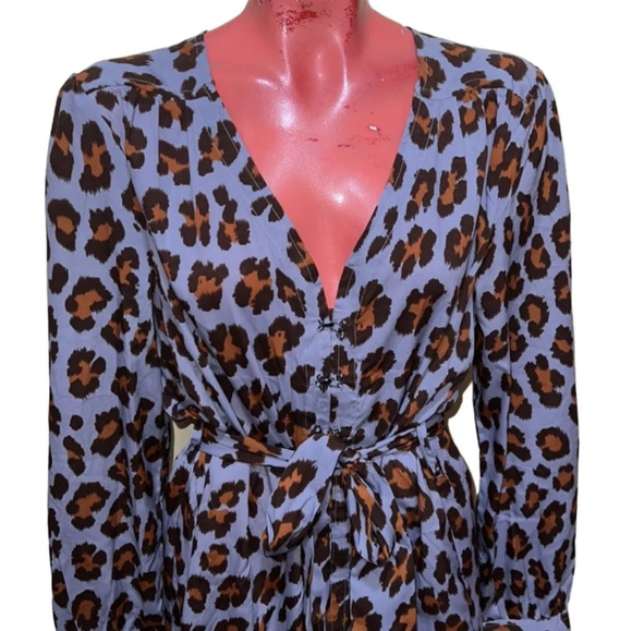 Walter Baker Cheetah Print Shirt Dress EUC - Picture 2 of 5